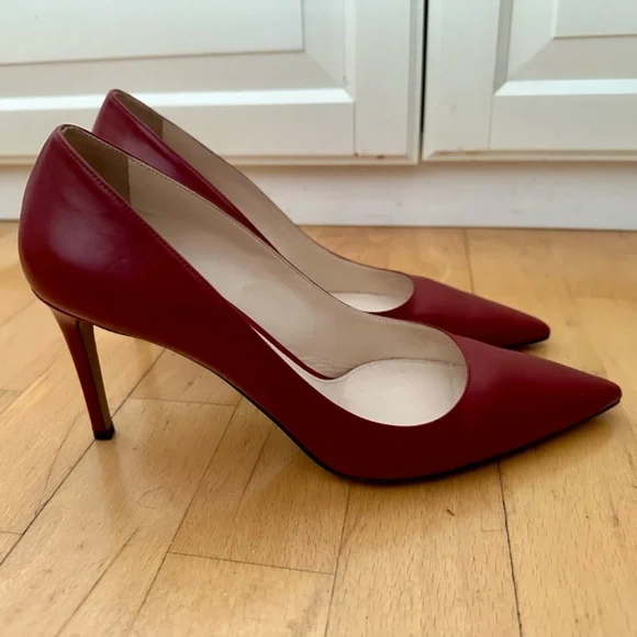 Prada Maroon Leather Pumps EU 41 - Picture 5 of 8